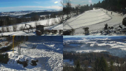 Sdružený snímek okolí chaty Myslivna