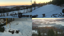 Sdružený snímek okolí chaty Myslivna