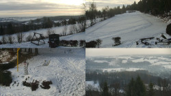 Sdružený snímek okolí chaty Myslivna