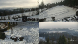 Sdružený snímek okolí chaty Myslivna