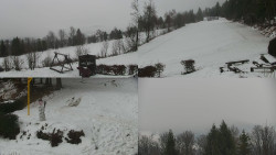 Sdružený snímek okolí chaty Myslivna