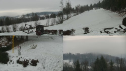 Sdružený snímek okolí chaty Myslivna