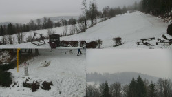 Sdružený snímek okolí chaty Myslivna