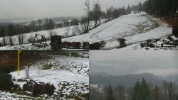 Sdružený snímek okolí chaty Myslivna