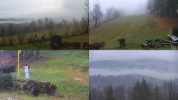 Sdružený snímek okolí chaty Myslivna