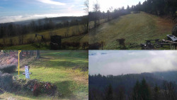 Sdružený snímek okolí chaty Myslivna