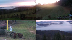 Sdružený snímek okolí chaty Myslivna