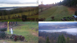 Sdružený snímek okolí chaty Myslivna