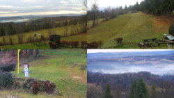 Sdružený snímek okolí chaty Myslivna