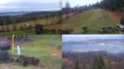 Sdružený snímek okolí chaty Myslivna