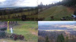 Sdružený snímek okolí chaty Myslivna