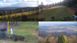 Sdružený snímek okolí chaty Myslivna