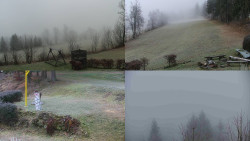 Sdružený snímek okolí chaty Myslivna