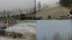 Sdružený snímek okolí chaty Myslivna