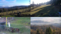 Sdružený snímek okolí chaty Myslivna