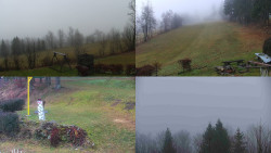 Sdružený snímek okolí chaty Myslivna