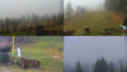 Sdružený snímek okolí chaty Myslivna