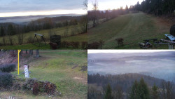 Sdružený snímek okolí chaty Myslivna