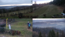 Sdružený snímek okolí chaty Myslivna