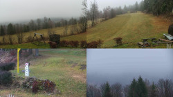 Sdružený snímek okolí chaty Myslivna