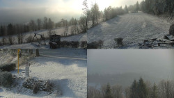 Sdružený snímek okolí chaty Myslivna