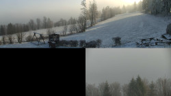 Sdružený snímek okolí chaty Myslivna