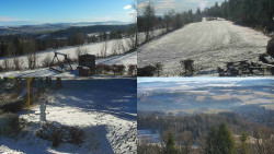 Sdružený snímek okolí chaty Myslivna