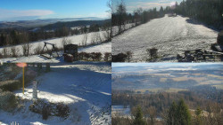 Sdružený snímek okolí chaty Myslivna