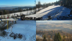 Sdružený snímek okolí chaty Myslivna