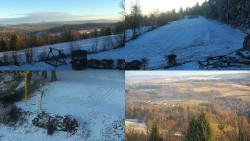 Sdružený snímek okolí chaty Myslivna