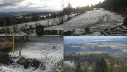 Sdružený snímek okolí chaty Myslivna