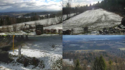 Sdružený snímek okolí chaty Myslivna