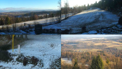 Sdružený snímek okolí chaty Myslivna