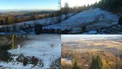 Sdružený snímek okolí chaty Myslivna