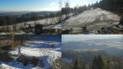 Sdružený snímek okolí chaty Myslivna