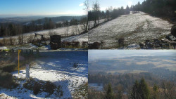 Sdružený snímek okolí chaty Myslivna