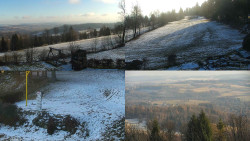 Sdružený snímek okolí chaty Myslivna