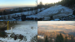 Sdružený snímek okolí chaty Myslivna