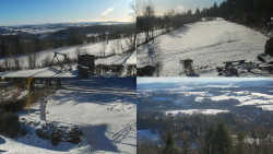 Sdružený snímek okolí chaty Myslivna