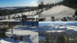 Sdružený snímek okolí chaty Myslivna