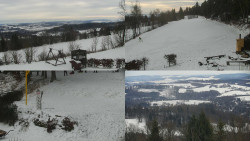 Sdružený snímek okolí chaty Myslivna