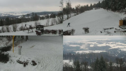 Sdružený snímek okolí chaty Myslivna