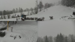 Sdružený snímek okolí chaty Myslivna