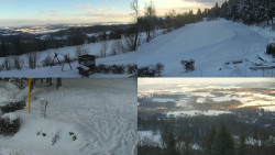 Sdružený snímek okolí chaty Myslivna