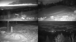 Sdružený snímek okolí chaty Myslivna