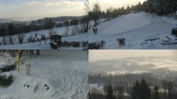 Sdružený snímek okolí chaty Myslivna