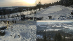 Sdružený snímek okolí chaty Myslivna