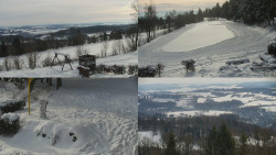 Sdružený snímek okolí chaty Myslivna