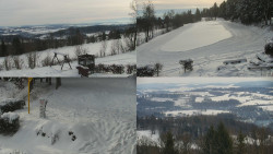 Sdružený snímek okolí chaty Myslivna