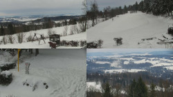 Sdružený snímek okolí chaty Myslivna